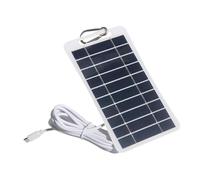Pannello solare 2 W 5 V - Caricatore solare USB per dispositivi e campane | Pannello di ricarica ecologico con supporto regolabile a 360° | Energia solare sostenibile ed efficiente