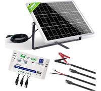 Pannello solare 25W 12V kit fotovoltaico regolatore USB waterproof