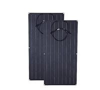 Pannello Solare 300W Kit Completo Caricabatterie Auto Barca Camper Pannello Impermeabile Flessibile Monocristallino for Casa Camper Conversione Efficiente(2pc-600W)