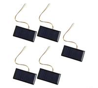 Pannello solare 5 V 60 mA piccole celle per elettronica fai da te, modulo di alimentazione portatile in polisilicio attrezzatura da trekking 68 x 37 mm (5 pezzi)