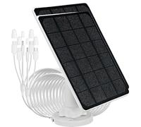 Pannello solare 5V-3W per telecamera di sicurezza con connettori micorUSB/Type-C/DC3513, impermeabile IP65, cavo di ricarica da 3 m, compatibile con Reolink argus3/3pro/pt altru/2/2E/eco/pro/pt