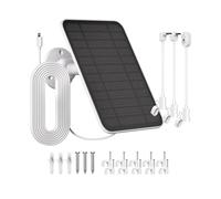 Pannello Solare 5V 4W compatibile Arlo Pro 3/4/5,Ultra,Pro3 Floodlight,Go2,Essential Outdoor 2a generazione,Essential 1a generazione,con batteria integrata da 2000 mAh e cavo di alimentazione lungo 4m