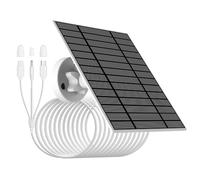 Pannello solare 5V-6W per telecamera di sicurezza con connettori micorUSB/Type-C/DC3513 IP66, cavo di ricarica da 3m, compatibile con Ring,Wyze,EUFYcam 2/2pro/2c/2c pro/E/3C/L20/L40/S40