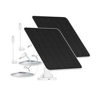 Pannello Solare 5W pour Caméra Ring, Chargeur Solare Compatible avec la Batterie Ring Stick Up Cam/Pro, Spotlight Cam Plus/Pro, Pannello Solare pour Baméra avec Adaptateur USB-C, 2 Packs