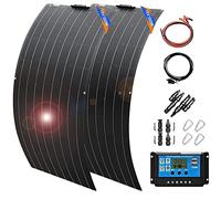 Pannello Solare 600 Watt Pannelli Solari Flessibili, 300W X 2 Pannelli Solari, Modulo Ad Alta Efficienza Caricabatterie Pv con Accessori