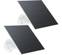 Pannello Solare 6W per Telecamere di Sicurezza a Batteria da Esterno, Modulo Solare 5V USB-C, Compatibile con Telecamere a Batteria, Regolabile 360°, IP65 Impermeabile, Cavo 3m(8W 2-Pack)