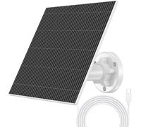 Pannello Solare 8W per Telecamere di Sicurezza a Batteria da Esterno, Modulo Solare 5V USB-C, Compatibile con Telecamere a Batteria, Regolabile 360°, IP65 Impermeabile, Cavo 3m(8W 1-Pack)