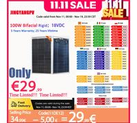 Pannello solare bifacciale 100w 200W 18V Pannelli solari trasparenti Cella solare monocristallina per kit sistema di carica batteria 12V