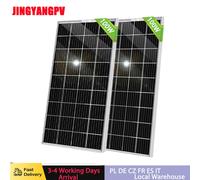 Pannello solare bifacciale 100w 200W 18V Pannelli solari trasparenti Cella solare monocristallina per kit sistema di carica batteria 12V 100w
