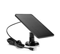 Pannello solare da 10 W 5 V Caricatore for celle solari esterno Micro USB 2 in 1 Pannelli for telecamera di sicurezza/Piccolo illuminazione domestica Facile Installazione(Black USB)