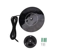 Pannello Solare da 10 W per Telecamera di Sicurezza Esterna, Pannello Solare Rotondo ad Alta Efficienza, Ricarica USB da 5 V con Cavo, Materiale ABS Resistente per Luce LED e