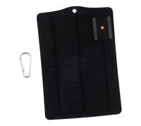 Pannello solare da 3,5 W 5 V per ricarica mobile USB in aree remote dove le fonti di alimentazione tradizionali non sono disponibili (nero)