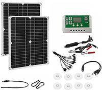 Pannello solare da 300 W 2 pezzi 150 W 12 V Modulo fotovoltaico monocristallino flessibile ad alta efficienza Regolatore di carica 20 A per barca, auto, camper, furgone, roulotte, tetto, cap