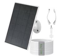 Pannello solare da 3W/5V con batteria integrata da 6000mAh, porte DC/USB-C/Micro USB, ricarica multi-dispositivo, compatibile con Ring, eufy, Reolink, Blink e altre telecamere, nonché dispositivi a