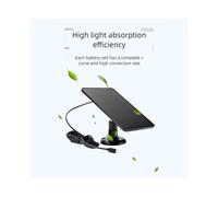Pannello Solare da 3W 6V, Caricabatterie Solare Impermeabile IP66, Porta Type-C per Telecamera di Sicurezza Esterna, Dispositivi A Basso Consumo,