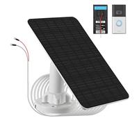 Pannello solare da 3W con batteria integrata da 4000mAh, IP65, cavo di ricarica da 4,02m, compatibile solo con Ring Video doorbell 3/4/3 Plus, Ring Battery Doorbell Plus/Pro Camera, installazione