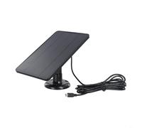 Pannello solare da 4 W per telecamere di sicurezza Blink, caricabatterie monocristallino da esterno con cavo da 3 m, uscita 5 V, supporto regolabile, struttura in PET resistente alle intemperie (nero)