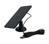 Pannello solare da 4 W per telecamere di sicurezza Blink, caricabatterie monocristallino da esterno con cavo da 3 m, uscita 5 V, supporto regolabile, struttura in PET resistente alle intemperie (nero)