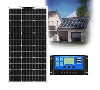 Pannello Solare da 500 Watt 12V 24V, Pannelli solari monocristallini con modulo ad Alta efficienza, Potenza fotovoltaica per la Ricarica della Batteria di Barche, roulotte e Altre Applicazioni Fuori