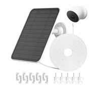 Pannello solare da 6 V 4 W compatibile con Google Nest Cam (batteria), caricatore per pannello solare con batteria al litio ricaricabile integrata da 2000 mAh e cavo di alimentazione esterno da 4 m