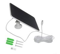 Pannello solare da 6 W per Anker per Eufy Ring per fotocamere Blink - Caricatore solare compatto con tasso di conversione del 21,5%, cavo lungo 5 m, per sistemi di sorveglianza esterni (bianco)
