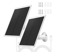 Pannello solare da 6 W per telecamera di sorveglianza esterna, modulo solare USB per fotocamera a batteria da 5 V, pannelli solari impermeabili, IP66, supporto regolabile a 360°, cavo da 3 m,