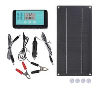 Pannello solare da 600 W+regolatore di ricarica 100 A+filo di collegamento+ventose+cavo di ricarica per auto+morsetto di uscita, per camper e alimentazione elettrica off-grid