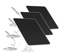 Pannello Solare da 6W per Telecamera di Sicurezza, Caricatore a Pannello Solare da 5V per Telecamera a Batteria Ricaricabile da Esterno, Pannelli Solari Impermeabili IP65 (3 Pack)