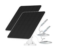 Pannello Solare da 6W per Telecamera di Sicurezza, Compatibile con Telecamera a Batteria Ricaricabile, Pannello Solare con Cavo di Ricarica da 9,8 Piedi, Impermeabile IP65(2 Pack)