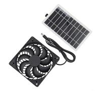 Pannello solare DC 6 V 2 W con ventola di scarico per case di animali domestici, nidi e pollai, kit di ventilazione ad energia solare per esterni in silicone policristallino, migliora l'aria