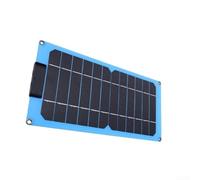 Pannello solare efficiente da 10 W con doppie porte USB per la ricarica diretta della luce solare di più dispositivi durante le attività all'aperto (blu)