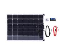 Pannello Solare Flessibile da 150 W Pannello Solare Pieghevole ad Alta efficienza con Controller di Carica Solare PWM 20A Schermata LCD Cavo di Estensione da 10 m per Campeggio