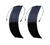 Pannello solare flessibile in fibra di vetro da 2 pezzi da 200 Watt, monocella portatile da 21 Volt 10BB Il pannello solare più flessibile con nastro adesivo per,BlackSolarpanels