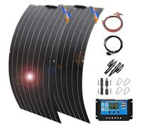Pannello Solare Flessibile, Pannelli solari flessibili da 600 Watt, pannello solare da 300 W x 2, modulo fotovoltaico ad alta efficienza con caricabatterie e accessori