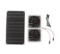 Pannello solare fotovoltaico da 100 W, 5 V, 2 A, con kit di ventilazione, estrattore d'aria, generatore solare impermeabile, doppia ventola di scarico per camper, yacht, aerei, pollai, kit di