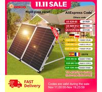 Pannello solare impermeabile monocristallino pieghevole in vetro DOKIO 100W/160w/200w 18V con kit controller 12V dalla Cina