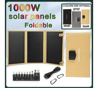 Pannello solare intelligente portatile pieghevole da 1000 W 18 V Super carica USB TypeC DC iPhone Batteria da campeggio per escursioni all'aperto impermeabile