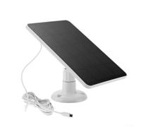 Pannello solare IP65 da 4 W 5 V per telecamere di sicurezza per esterni, ricarica USB, supporto ampio intervallo di temperature e alloggiamento in plastica (bianco - piccolo)