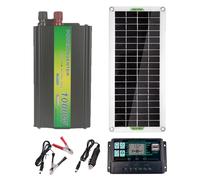 Pannello solare - Kit completo per energia solare da 1000 W con pannello solare e inverter | Modulo solare fotovoltaico monocristallino con inverter | Kit solare completo per veicoli automatici con