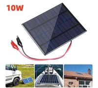 Pannello Solare Leggero e Compatto 10W 12V con Clip per Facile Uso Esterno