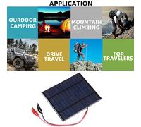 Pannello Solare Leggero e Compatto 10W 12V con Clip per Facile Uso Esterno