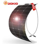 Pannello Solare Mono 100W 12V per Tetto Curvo di Furgone,Senza Cornice e Sottile