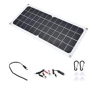 Pannello Solare Monocristallino da 10 W Caricamento di 10 W con Doppi Connessioni USB per Telefoni Cellulari MP3, Adatti Ad attività Esterne Come Ciclismo, Escursioni e Luce da Campeggio e Carico di