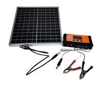 Pannello solare monocristallino da 12 W con porta di connessione rapida DC per stazioni meteorologiche remote e registratori di dati (10A)