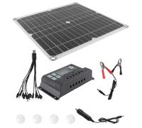 Pannello Solare Monocristallino e Dc 12v 200w Doppia USB | Alta Conversione, Struttura Cornice, per Utenti fuori Rete e Monitoraggio Remoto, Uso All'aperto