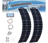 Pannello Solare Monocristallino Flessibile Da 400 W, Kit Per Sistema Solare, Modulo Fotovoltaico, Cella Da 40 A, Regolatore PV, Connettore Per Casa, Camper, Roulotte, Barca E Altri Caricabatterie