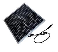 Pannello solare monocristallino impermeabile da 12 W con connettore rapido CC e regolatore di carica, alimentatore fotovoltaico IP65 per applicazioni industriali o portatili, arancione/nero (porta CC)