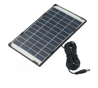 Pannello solare monocristallino portatile, 6 W, 12 V, per telecamera di sicurezza esterna, luci da giardino, ventilatore e altri dispositivi da 12 V, design compatto e impermeabile per uso domestico e