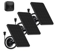 Pannello Solare per Blink Camera Outdoor,4W Blink Solar Panel Compatibile con Blink Outdoor,Blink XT2/XT Camera&SimpliSafe Camera(non incluso),IP65 Blink Outdoor(3rd Gen) con Spina di Gomma(3 Pack)