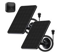 Pannello Solare per Blink Camera Outdoor,4W Blink Solar Panel Compatibile con Blink Outdoor,Blink XT2/XT Camera&SimpliSafe Camera(non incluso),IP65 Blink Outdoor(3rd Gen) con Spina di Gomma(2 Pack)
